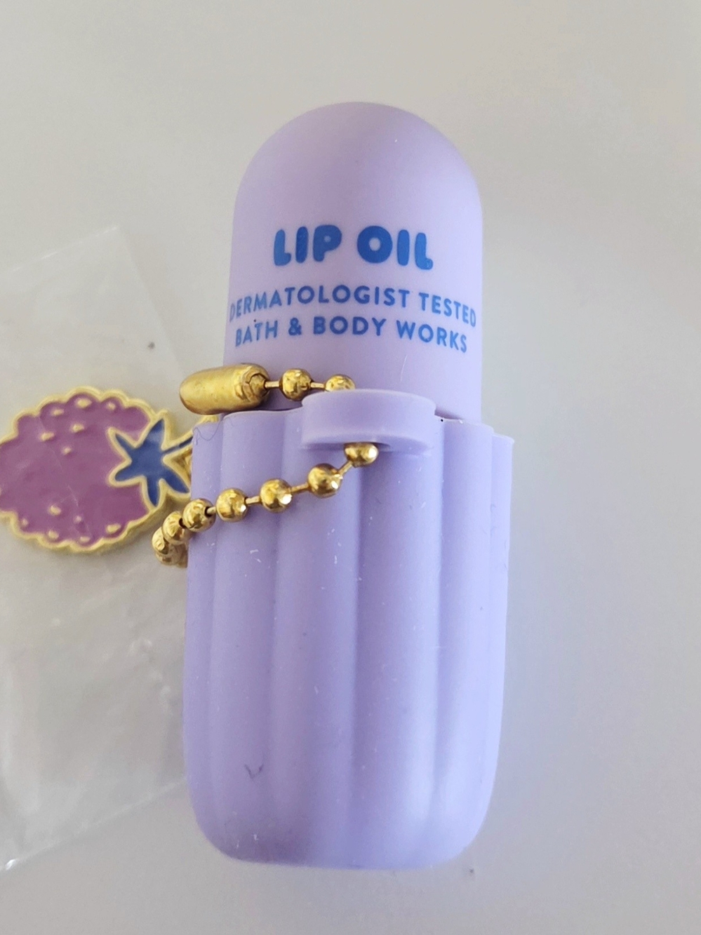 Bath & Body Works Berry Bliss Lip Oil Keychain with Berry Pendant